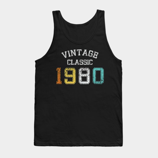 Vintage classic born in 1980 Tank Top by MinyMerch